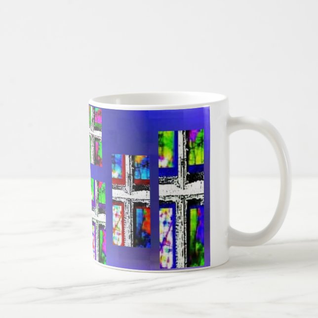 Mug Couleur multi de collage croisé chrétien par (Droite)