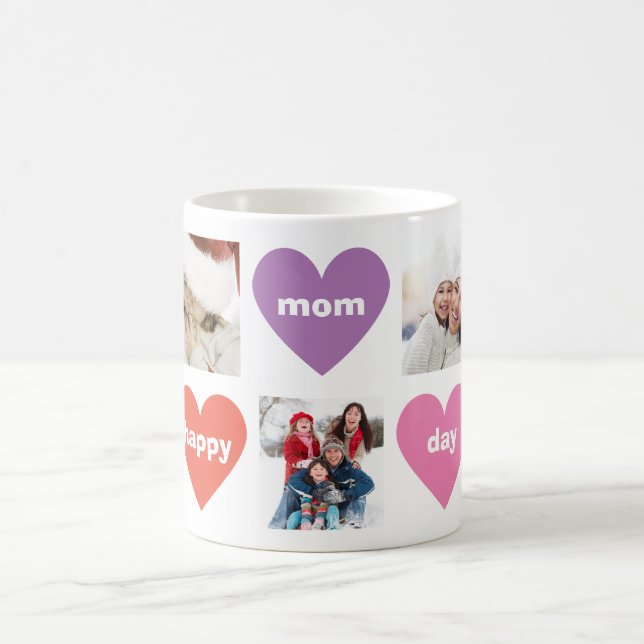 Mug Couleur Multi Photo Personnalisée Joyeux Jour Mama (Centre)
