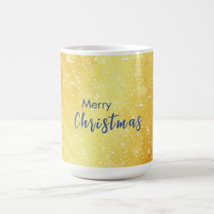 Mug Couleur or Joyeux Noël Message de famille Nouvel A