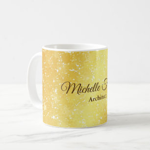 Mug Couleur Or Minimaliste Moderne Calligraphie De Scr