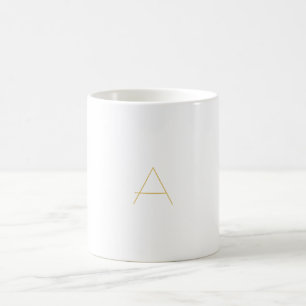 Mug Couleur Or Monogramme Professionnel Personnalisé