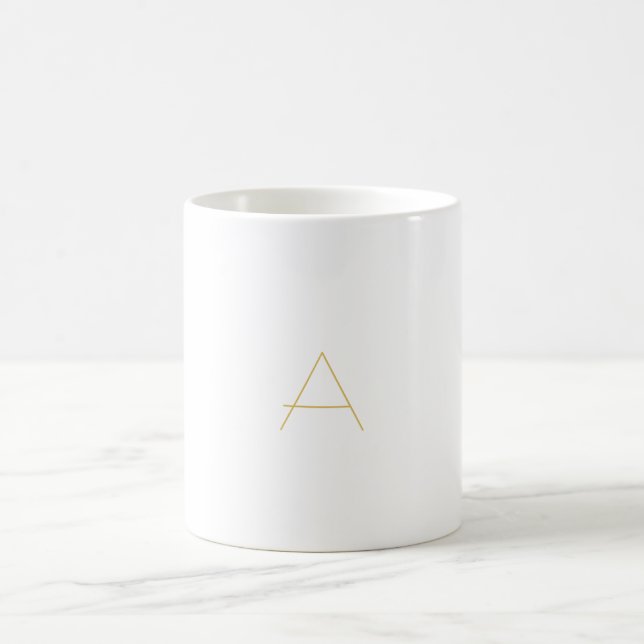 Mug Couleur Or Monogramme Professionnel Personnalisé (Centre)