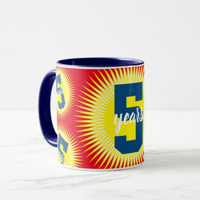 Mug Couleur personnalisée Café anniversaire UNIVERSAL  (Devant gauche)