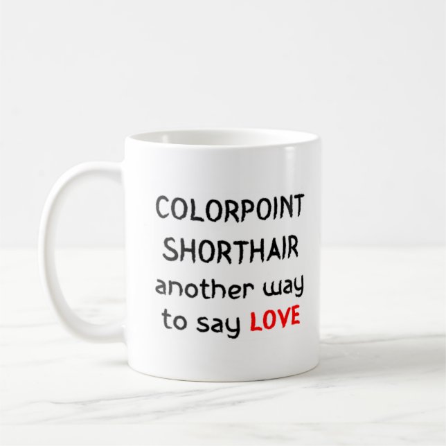 Mug couleur point shorthair amour (Gauche)