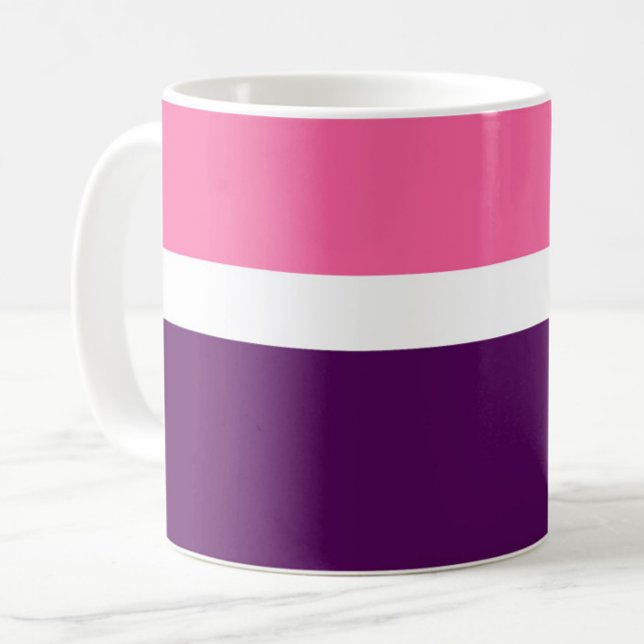 Mug Couleur rose blanche violet bleu clair design bloc (Créateur téléchargé)
