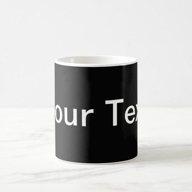 Mug COULEUR SEULEMENT / noir + votre texte (Centre)