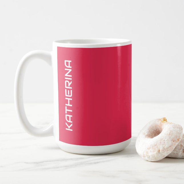 Mug Couleur solide Amaranth | Classic Personnalisé (Avec donut)