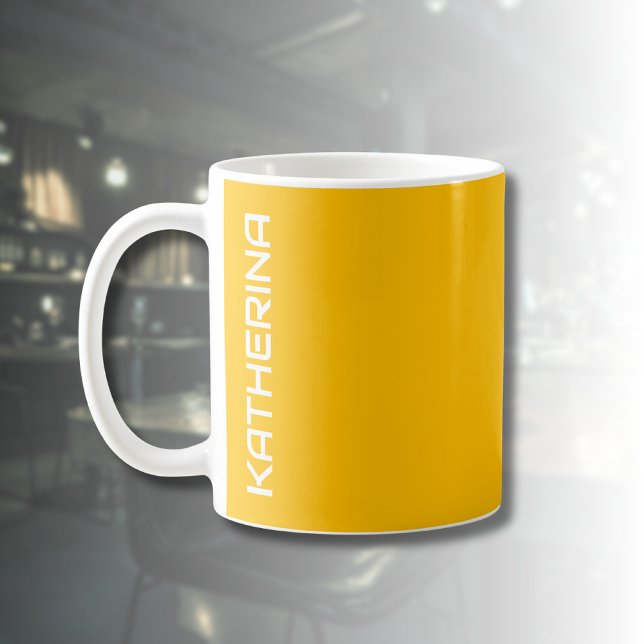 Mug Couleur solide ambre | Classic Personnalisé (Créateur téléchargé)