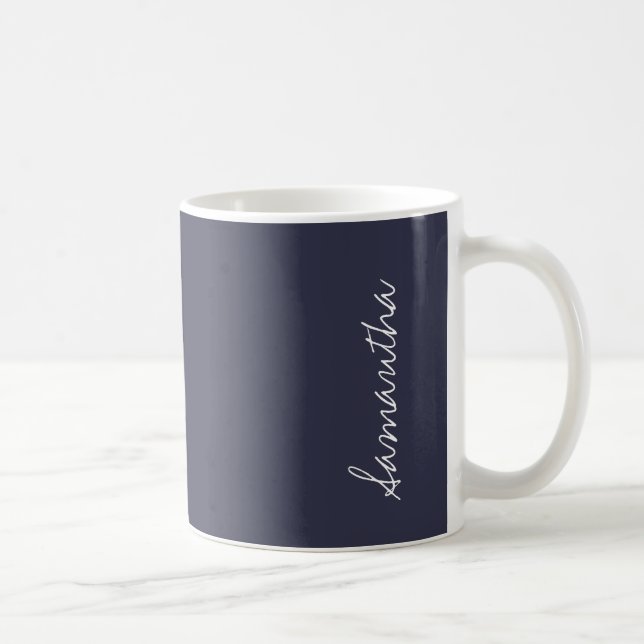 Mug Couleur solide bleu profond réfléchissant (Droite)