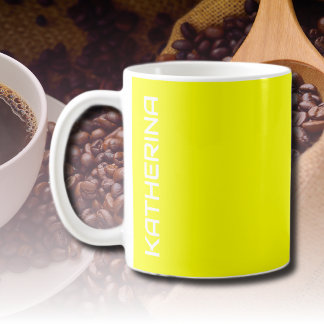 Mug Couleur solide citron néon | Classic Personnalisé