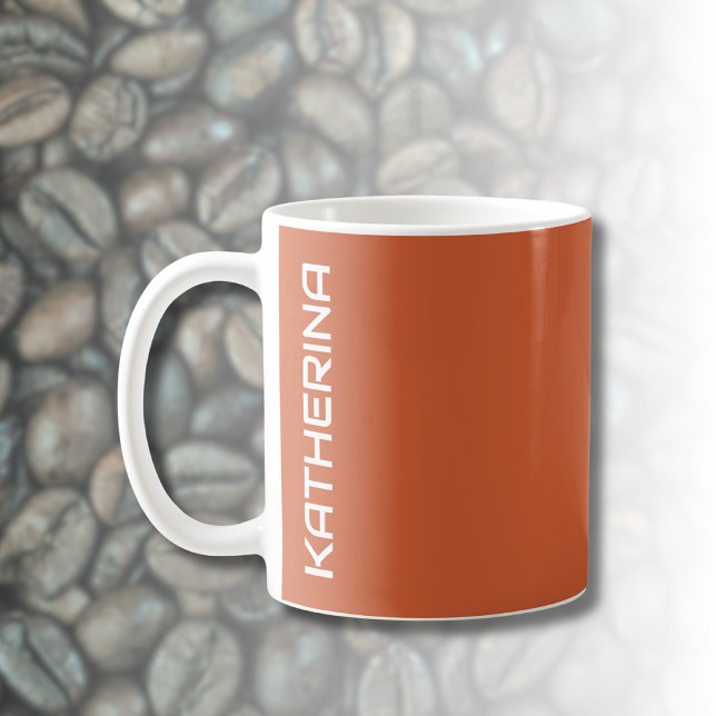 Mug Couleur solide en terre cuite | Classic Personnali (Créateur téléchargé)