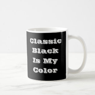 Mug Couleur solide noire classique intemporelle