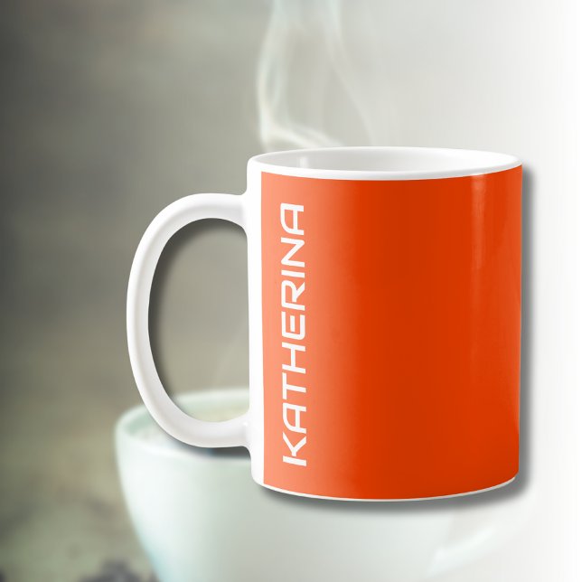 Mug Couleur solide orange flamme | Classic Personnalis (Créateur téléchargé)