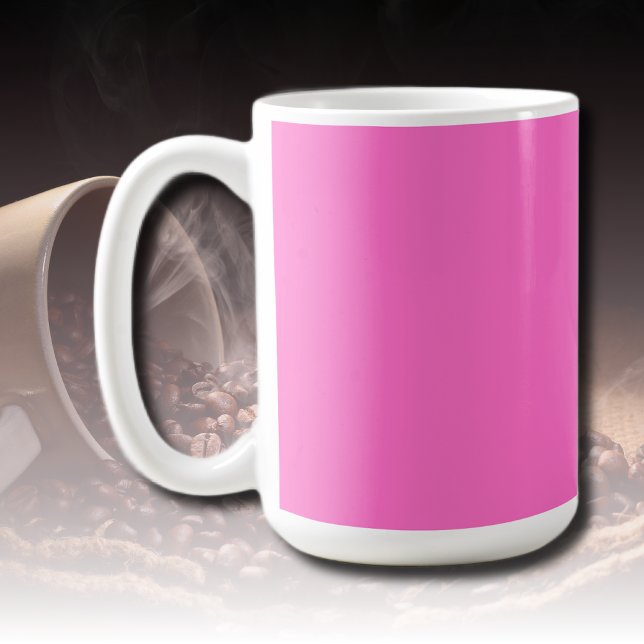 Mug Couleur solide rose néon | Classique (Créateur téléchargé)
