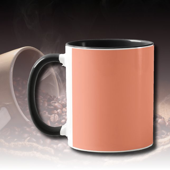 Mug Couleur solide rose saumon | Couleur tendance (Créateur téléchargé)