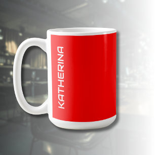 Mug Couleur solide rouge Classic Personnalisé