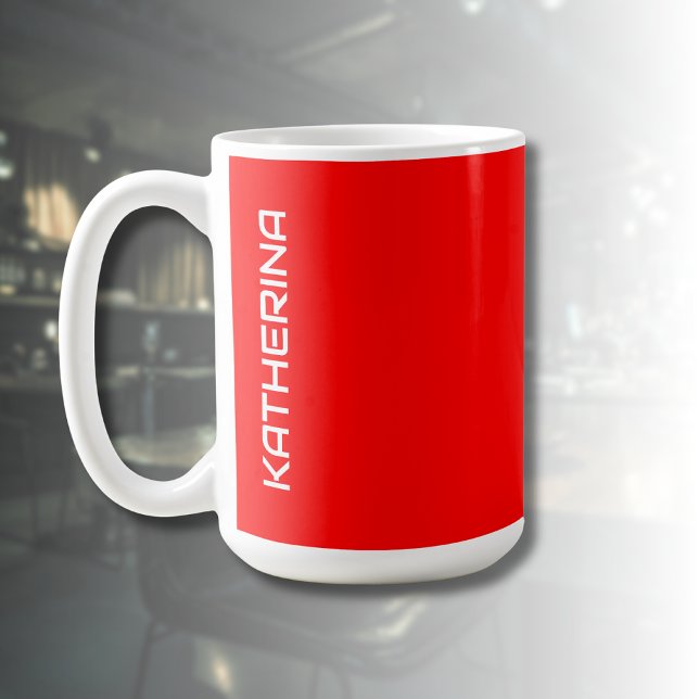 Mug Couleur solide rouge | Classic Personnalisé (Créateur téléchargé)