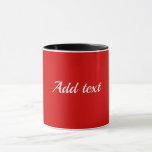 Mug Couleur solide rouge fêté, Modèle,<br><div class="desc">Couleur solide rouge,  Ajouter du texte blanc.</div>