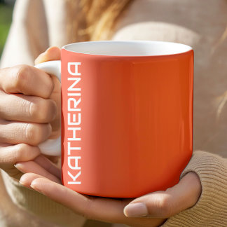 Mug Couleur solide rouge vif | Classic Personnalisé