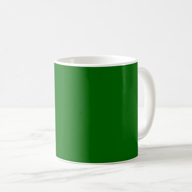 Mug Couleur solide verte de Noël (Devant droit)