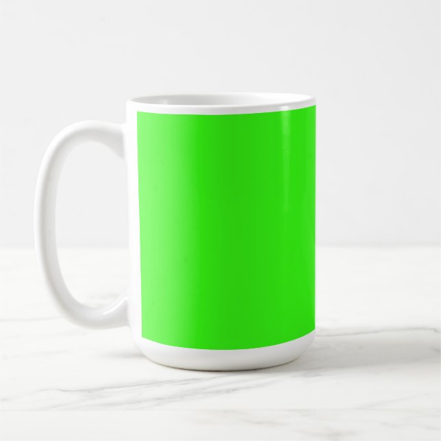 Mug Couleur solide verte néon | Classique (Gauche)