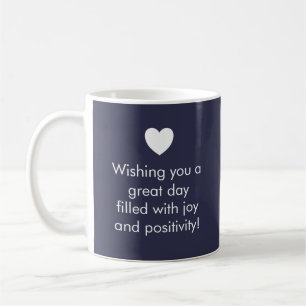Mug Couleur tendance bleu marine - Nom / Musique de po