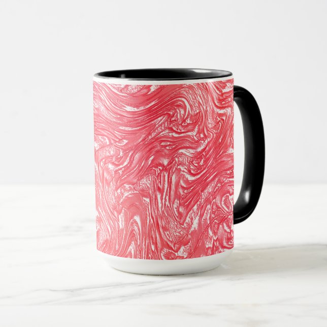 Mug Couleur texture "crème fraise nacrée" (Devant droit)