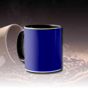 Mug Couleur uni bleu marine Classique Élégant