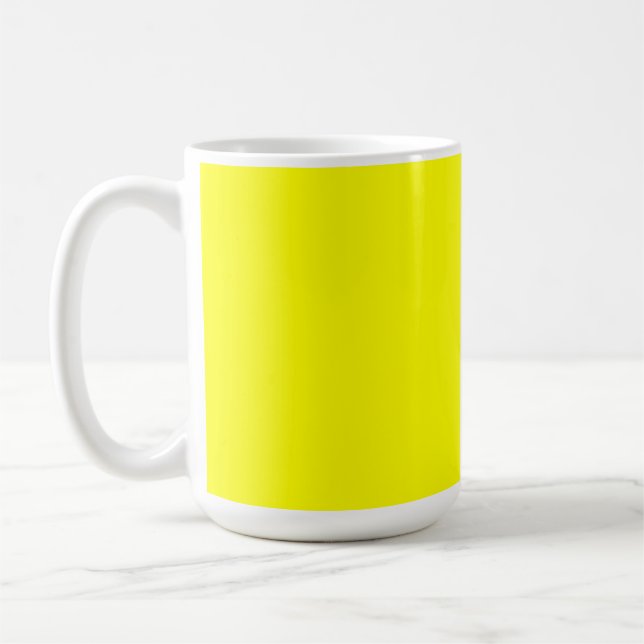 Mug Couleur uni jaune néon | Classique (Gauche)
