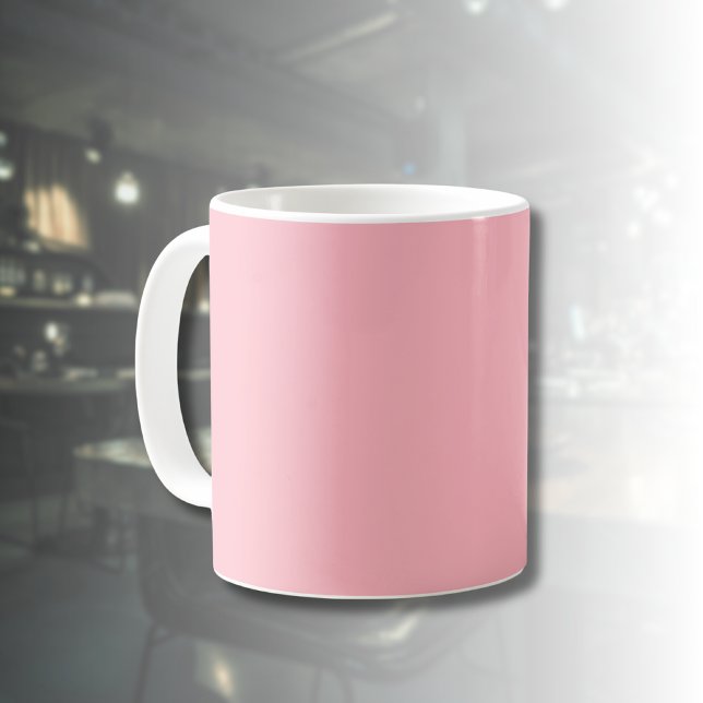 Mug Couleur unie rose rose tendance | Classic Elegant (Créateur téléchargé)