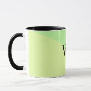 Mug Couleur unie simple ajouter nom texte monogramme j