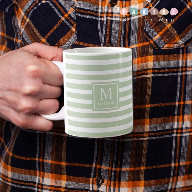 Mug Couleur vert d'olive Soft Light Pastel Sage (Solid Soft Light Pastel Sage Olive Green Color Coffee Mug
)
