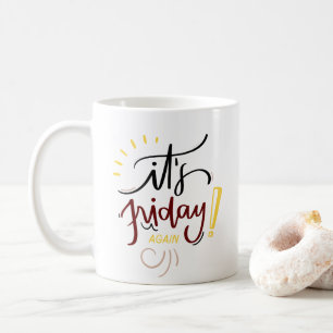 Mug Couleur vive "C'est vendredi encore"
