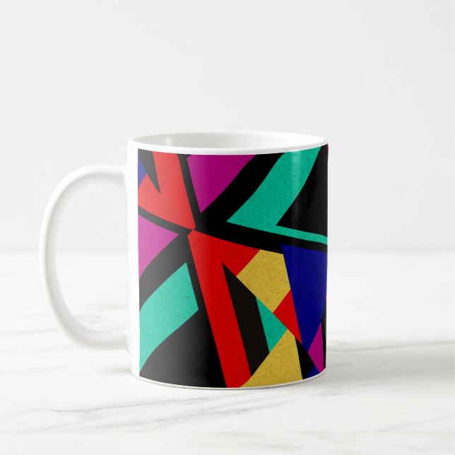 Mug Couleurs abstraites audacieuses modernes (Gauche)