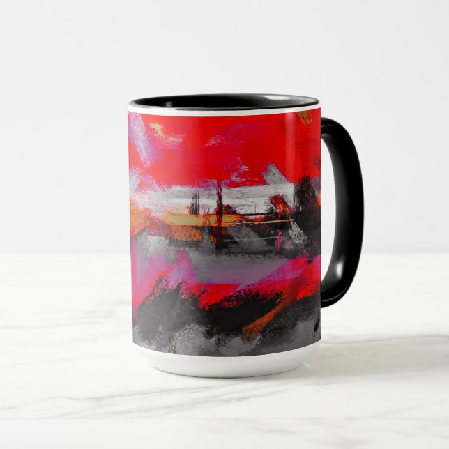 Mug Couleurs Abstraites de peinture #27 (Devant droit)