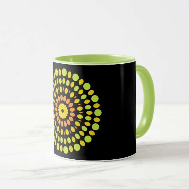 Mug Couleurs agrumes, vert citron, (Devant droit)