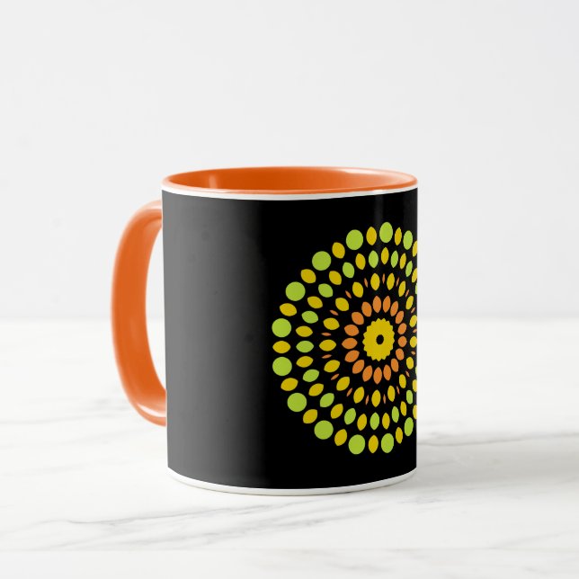 Mug Couleurs agrumes, vert, jaune, orange, (Devant gauche)