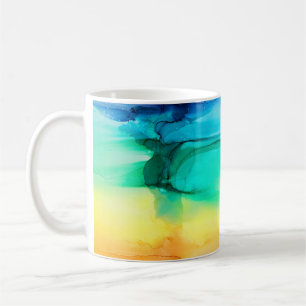 Mug Couleurs arc-en-ciel, mélange acrylique abstrait.