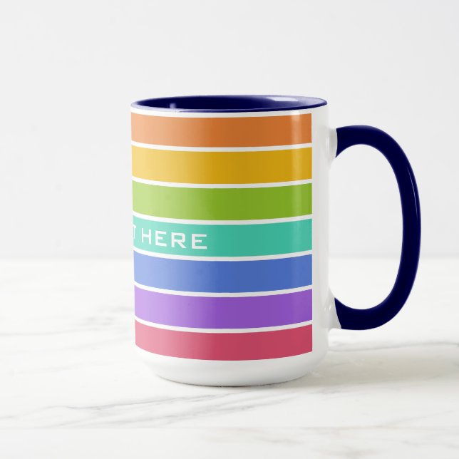 Mug Couleurs arc-en-ciel mules personnalisées (Droite)