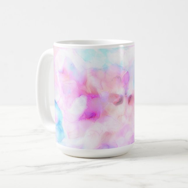 Mug Couleurs Barbe à Papa Aquarelle Glamour (Devant gauche)