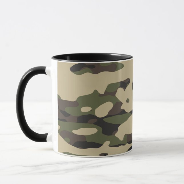 Mug Couleurs branchées Camouflage Abstrait Motif  (Gauche)