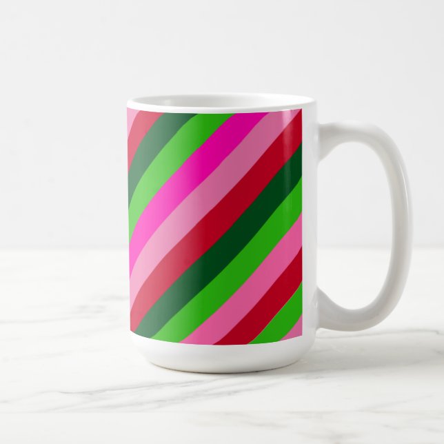 Mug Couleurs contemporaines rayures de Noël  (Droite)