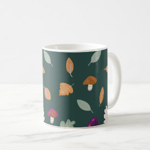 Mug Couleurs d'automne avec Feuille et champignons Mot