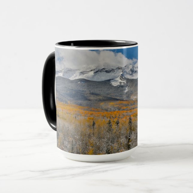 Mug Couleurs d'automne des peupliers trembles &  | Mon (Devant gauche)