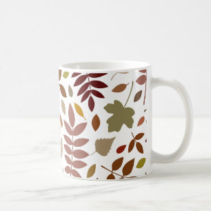 Mug Couleurs d'automne en blanc pour les Feuilles tomb