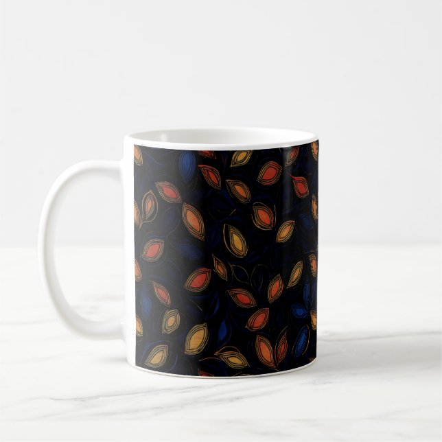 Mug Couleurs d'automne Motif Abstrait (Gauche)
