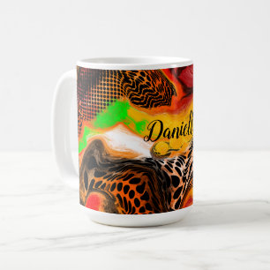Mug Couleurs d'automne personnalisées Abstrait pour la