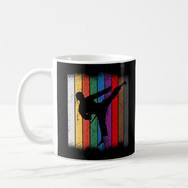 Mug Couleurs de ceinture karaté Silhouette (Gauche)