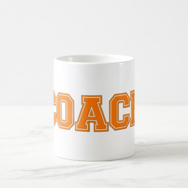 Mug Couleurs de l'école COACH Mug, Orange-Blanc (Centre)