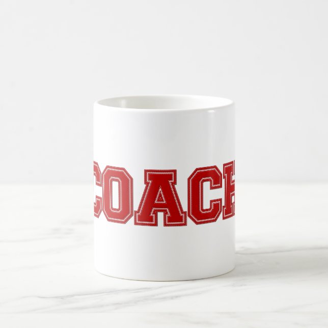 Mug Couleurs de l'école COACH Mug, Rouge-Blanc (Centre)